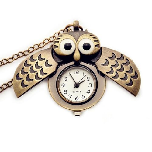 AKOAK 1 Pack Vintage Owl Pocket Watch