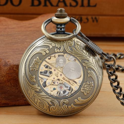 Bronze Eagle Mechanical Pocket Watch — Men's Roman Dial