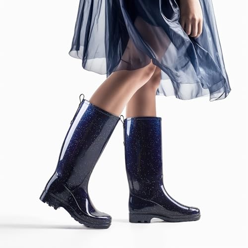 Rain Boots For Women Waterproof Boots, Knee High Rain