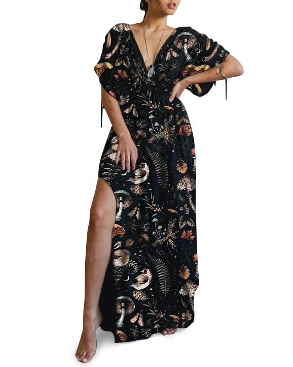 Women's Whimsical Mushroom Casual Summer Dresses for Beach Vacation