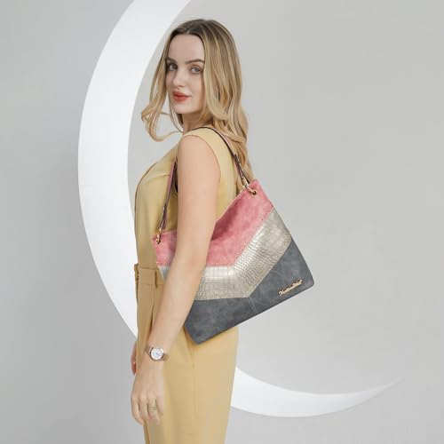 Hobo Shoulder Handbag with Back Pocket