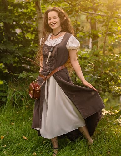 Scarlet Darkness Renaissnace Faire Costume Dress for Women Pirate Overdress