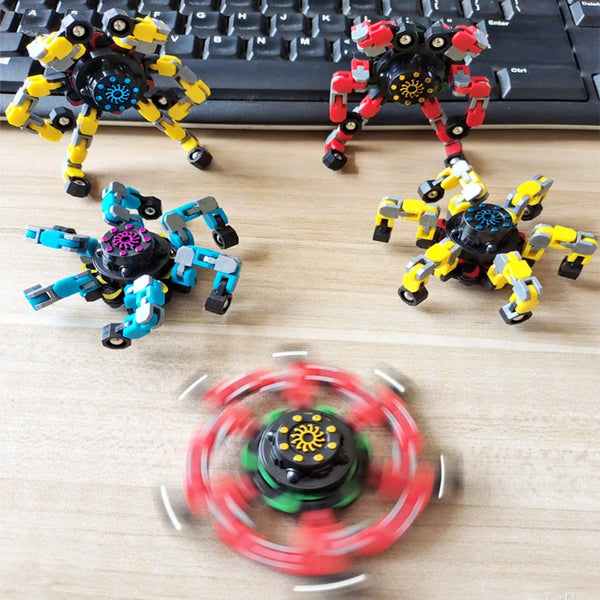 Chain Link Transforming Fidget Spinner Gyro