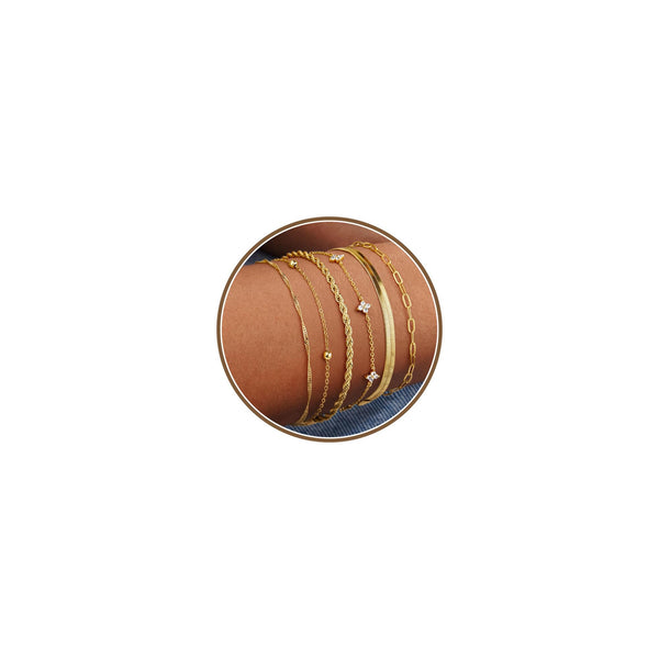 M MOOHAM Gold Bracelets Set for Women No Tarnish