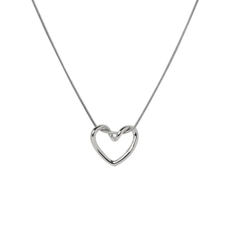 Adorable Gothic Hearts and Roses Necklace