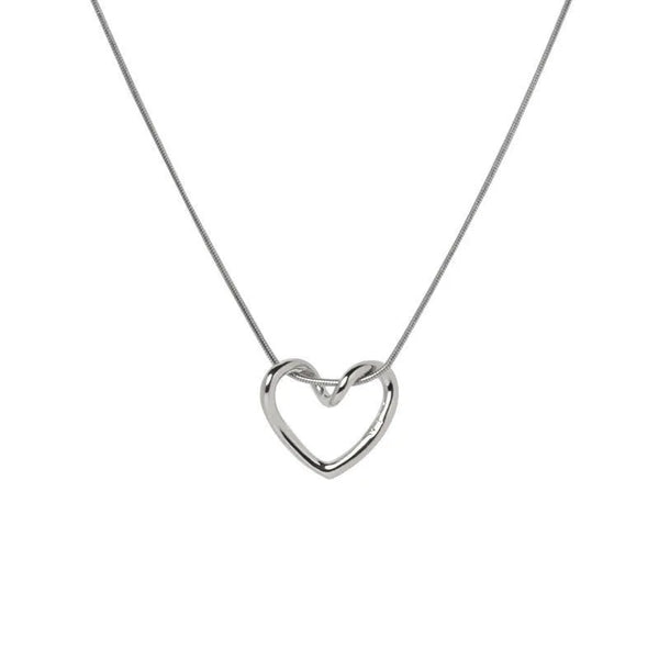 Adorable Gothic Hearts and Roses Necklace