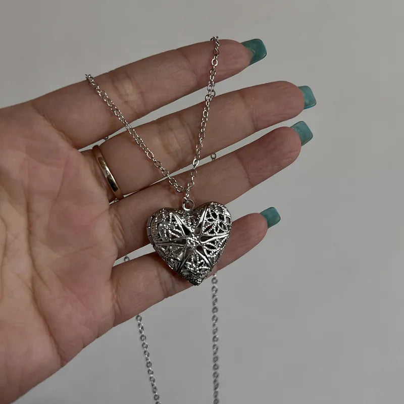 Adorable Stainless Steel Necklace Pendants Heart-Shaped Main image