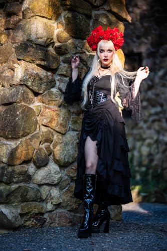 Scarlet Darkness Women Renaissance Pirate Skirt High-Low Whimsical Clothes