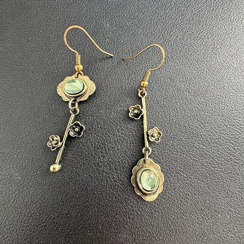 Vintage Plum Blossom Asymmetric Dangle Earrings