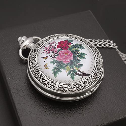 Men's Analog Pocket Watch with Chain — Necklace-Style Pocket Watch for Women