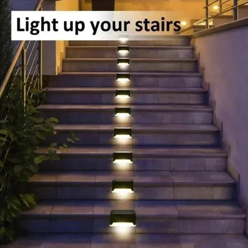 1/4/8/12/pcs Solar LED Light Waterproof Solar Step Lamp Patio Garden Decor