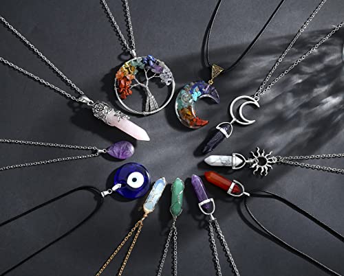 XIANNVXI 11 Pcs Crystal Necklaces for Secondary image