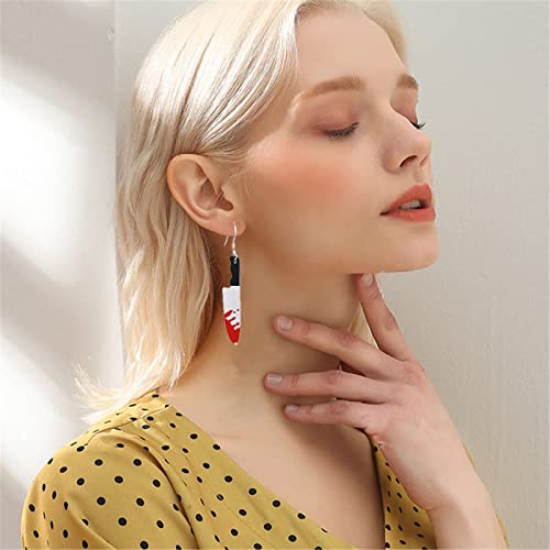 coadipress Punk Fire Element Circle Earrings for Women Flame Acrylic Geometric Round Black Flame Earrings Funny Creative Gothic Vintage Cosplay Halloween Exaggerated Drop Dangle Earrings