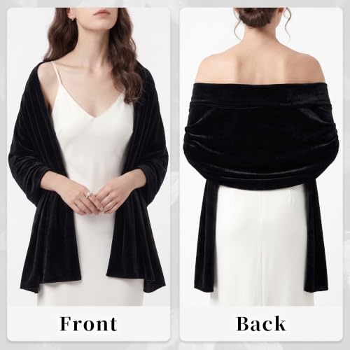 Velvet Bridal Shawl, Wrap for Wedding Banquet Evening Dress