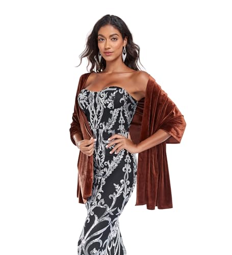 Velvet Shawl Wraps for Women Evening Bridesmaid Winter Shawl Cover
