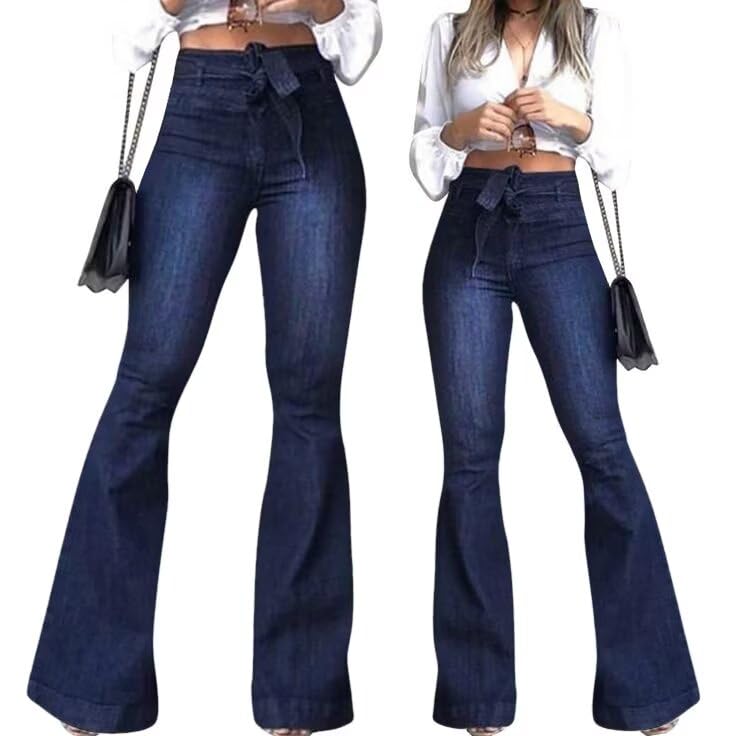 High Waisted Flare Jeans For Women Stretch Wide Leg Jeans