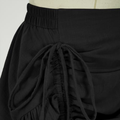 Women's Renaissance Skirt Pirate High-Low Ruffle Maxi Skirts