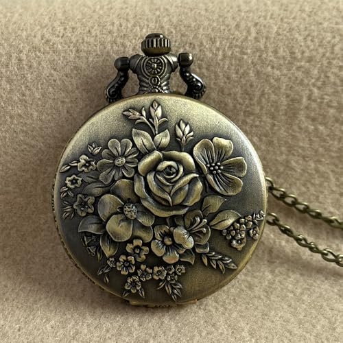 Vintage Quartz Pocket Watches for Men with Chains Pendant Pocket Watch