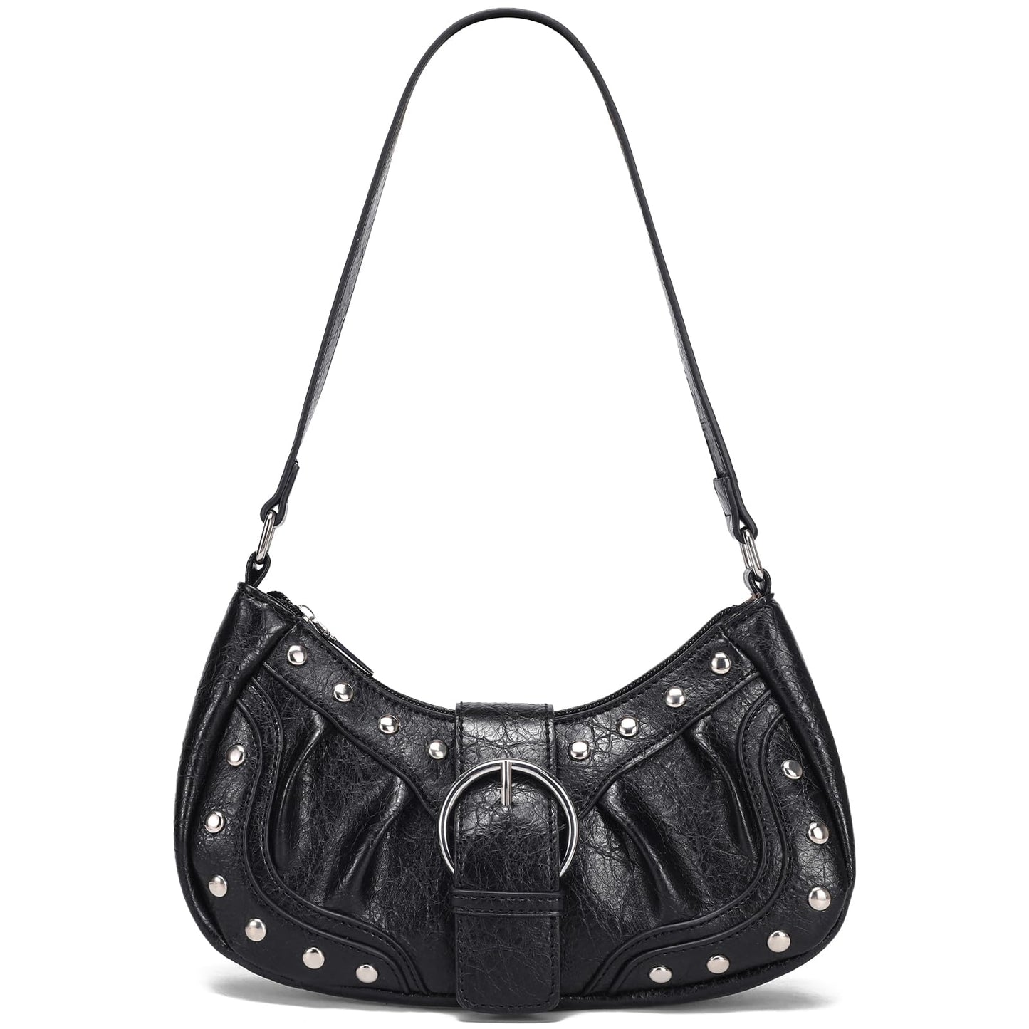 Y2K Small Shoulder Purse — Vintage Studded Goth Grunge