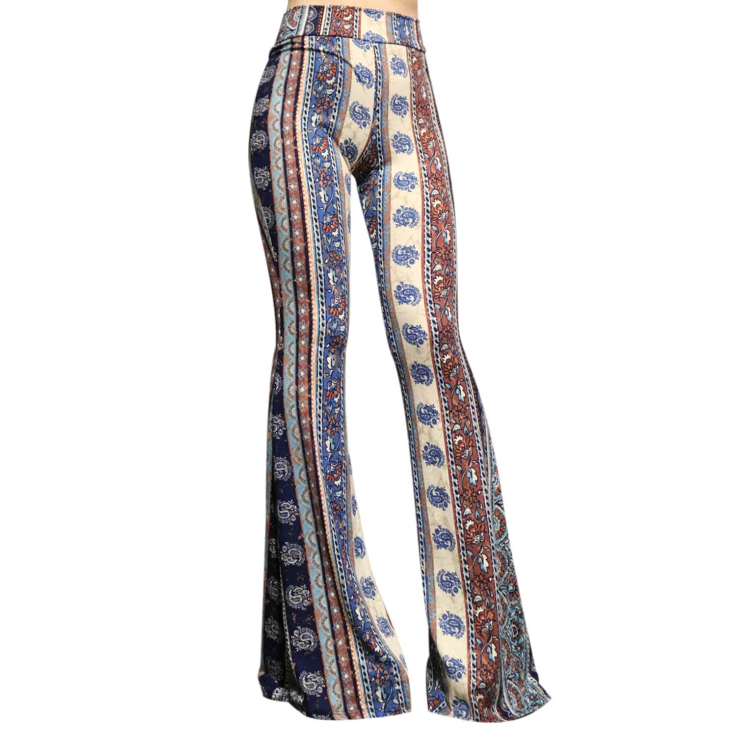 Women's High Waist Wide Leg Long Palazzo Bell Bottom Secondary image