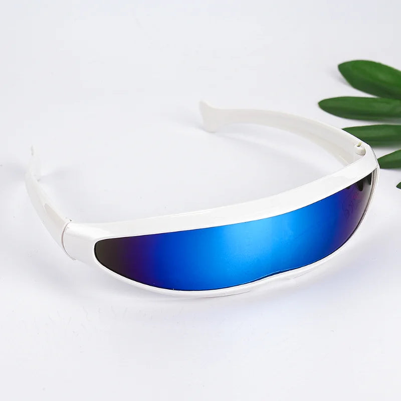 Futuristic Narrow Cyclops Mirror Sunglasses