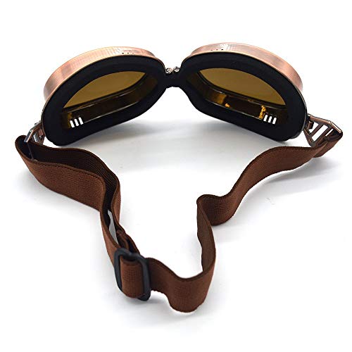 Vintage Pilot Aviator Steampunk Motorcycle Goggles