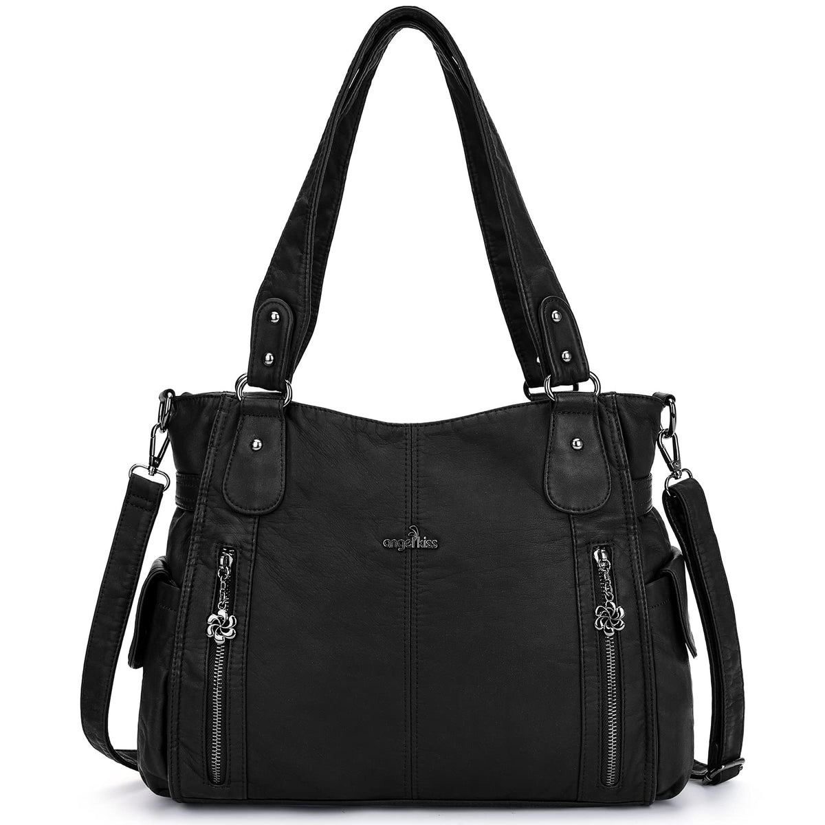 Top-Handle PU Hobo Tote — Roomy Casual Shoulder Satchel