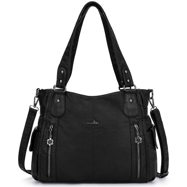 Top-Handle PU Hobo Tote — Roomy Casual Shoulder Satchel
