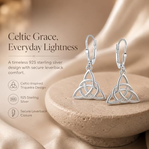 LeCalla 925 Sterling Silver Leverback Drop Earrings | Lightweight Italian Teardrop Dangle Earring for Women