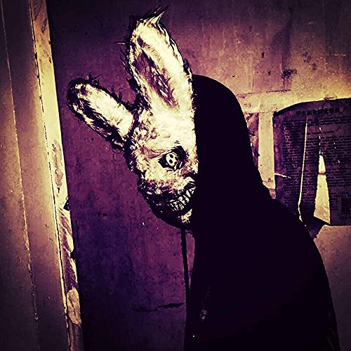 BESSEEK Halloween Scary Mask Bear Rabbit Bunny Mask, Bloody Plush Animal Head Mask, Cosplay Costume Props Halloween Party