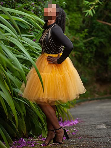 BABYONLINE D.R.E.S.S. Women Tutu Skirt Knee Tulle Skirt Petticoat Skirts Crinoline Rockabilly Tutu Skirts Slip