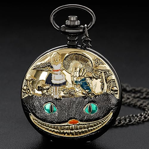 Nostalgia Movie Theme Design Alloy Quartz Pocket Watch with Necklace C