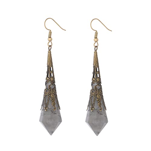 Boho Natural Stone Dangle Drop Earrings Main image