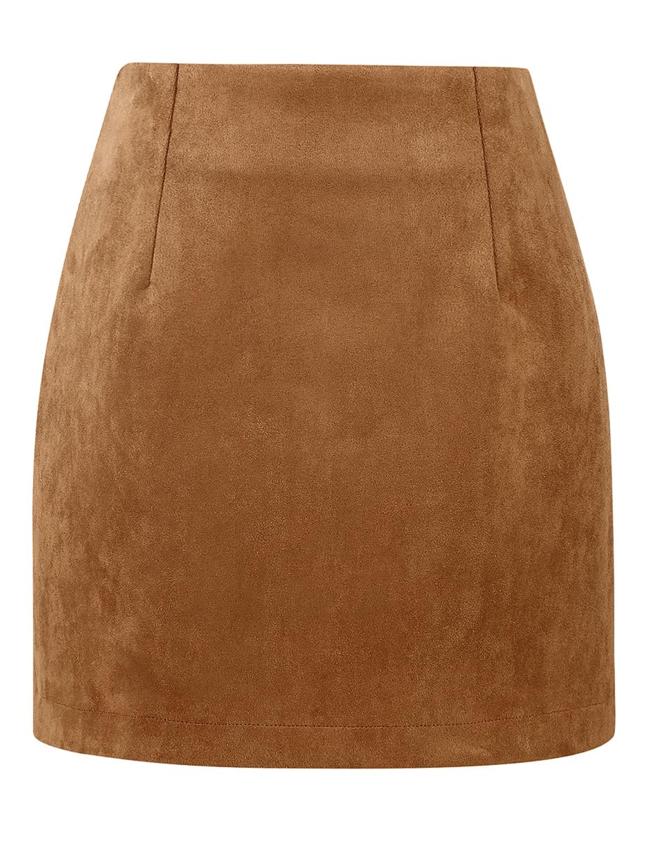 Womens High Waist Plaid Skirt Bodycon Pencil Wool Mini Skirts