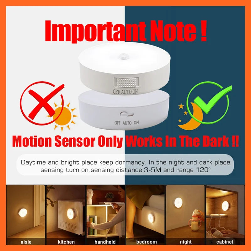 Motion Sensor LED Light LED Lamp for Kitchen Bedroom Stairs Hallway Cabinet Closet Wardrobe Night...
