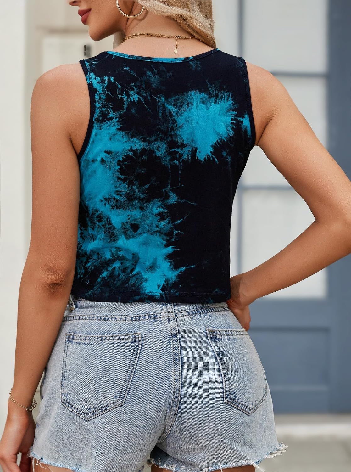 Remidoo Crop Tops for Women Casual Cropped Tank Top Summer Sleeveless Shirts
