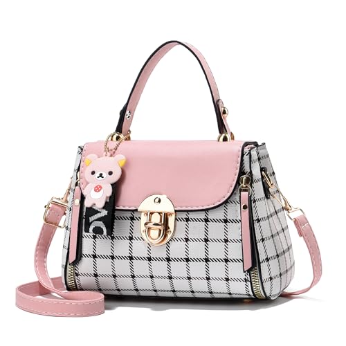 Sweet Small Plaid Crossbody Satchel