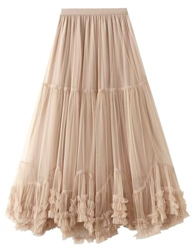 Women's Maxi Tulle Skirts Long Layered Mesh Tiered Fairy Skirt Main image