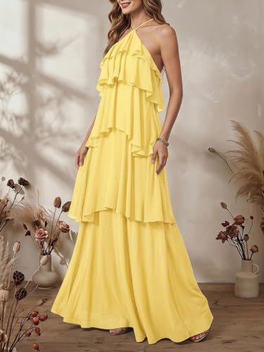 SOLY HUX Women's Wedding Guest Maxi Dress