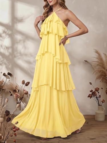 SOLY HUX Women's Wedding Guest Maxi Dress