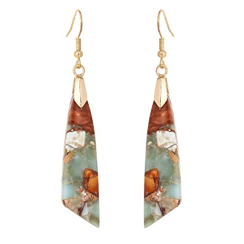 Natural Stone Long Drop Boho Earrings Main image