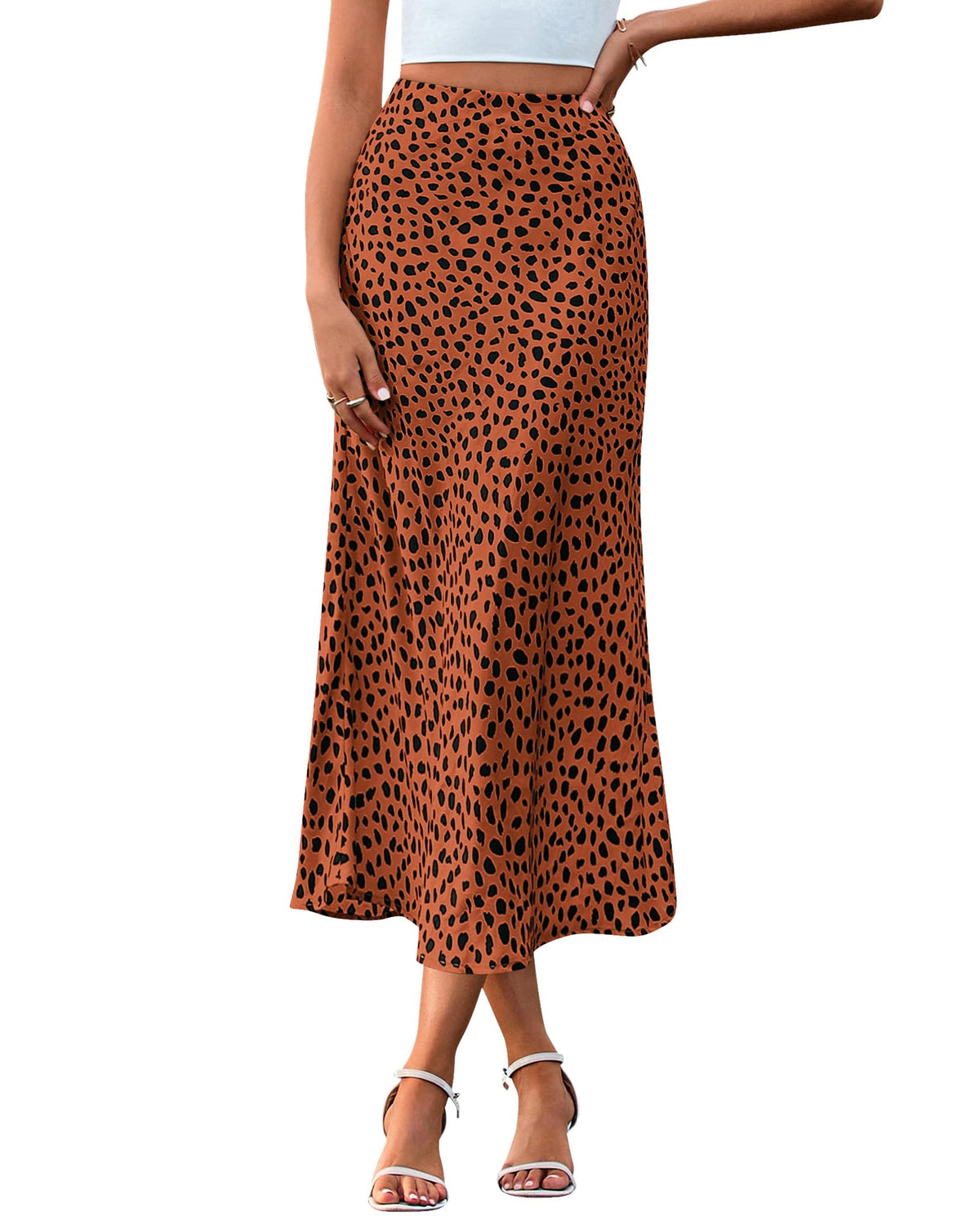 BTFBM Satin Skirts for Women Trendy 2026 Summer Fall