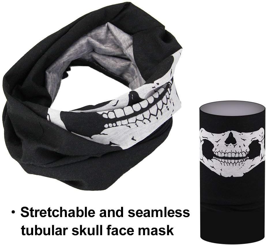 ZKSM 3Pcs Breathable Face Masks Skull Mask Seamless Balaclava Mask Headwear Scarf