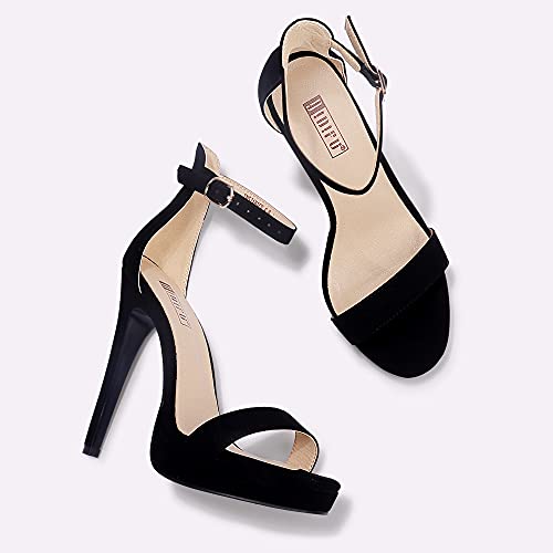 IDIFU Women's Stiletto High Heel Sandals Platform Open Toe Ankle Strap Dress Shoes for Women Bride Ladies in Wedding Bridal Party Homecoming