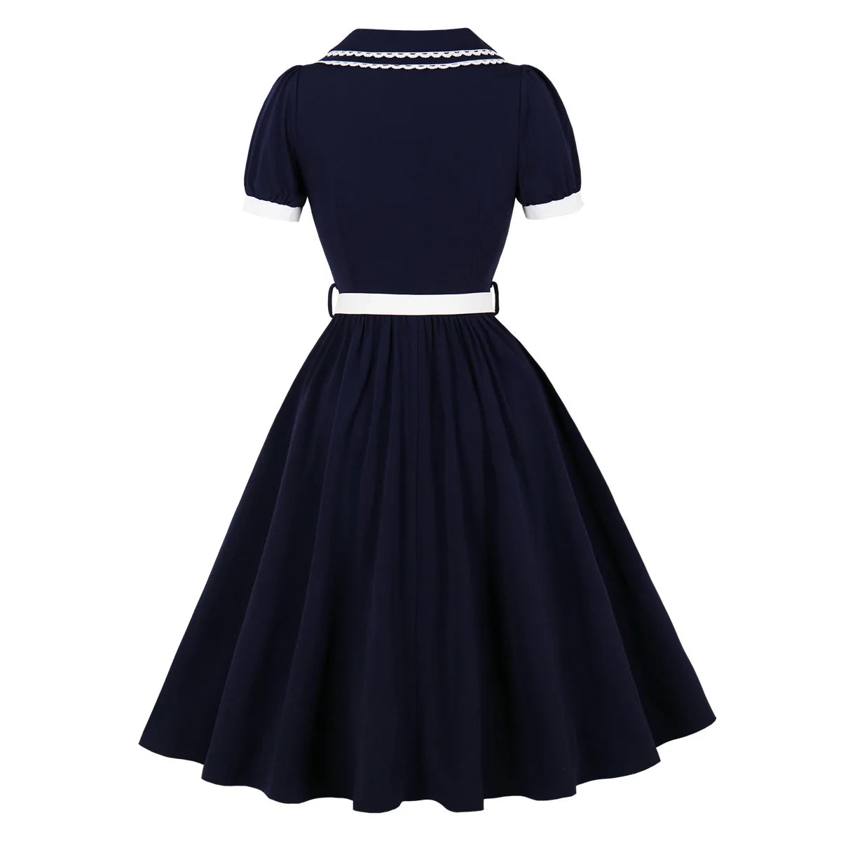 Floral Vintage Swing Dress - 1950s Rockabilly Pin-Up Style