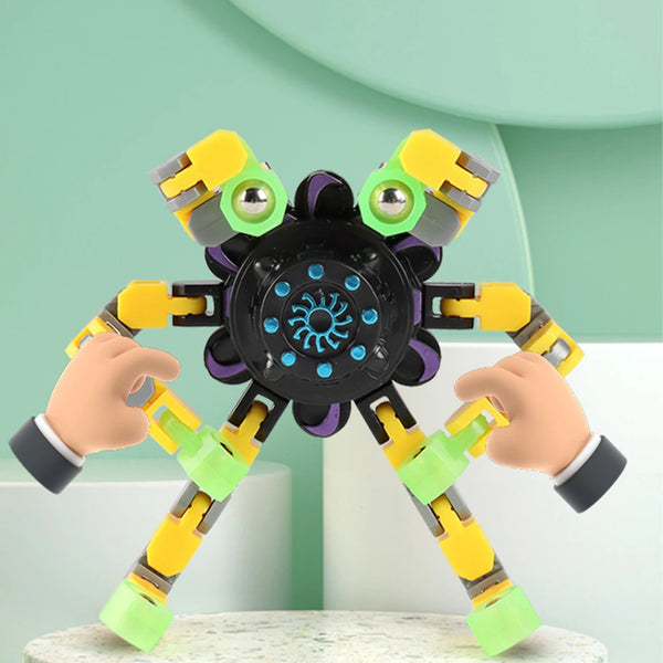 Chain Link Transforming Fidget Spinner Gyro