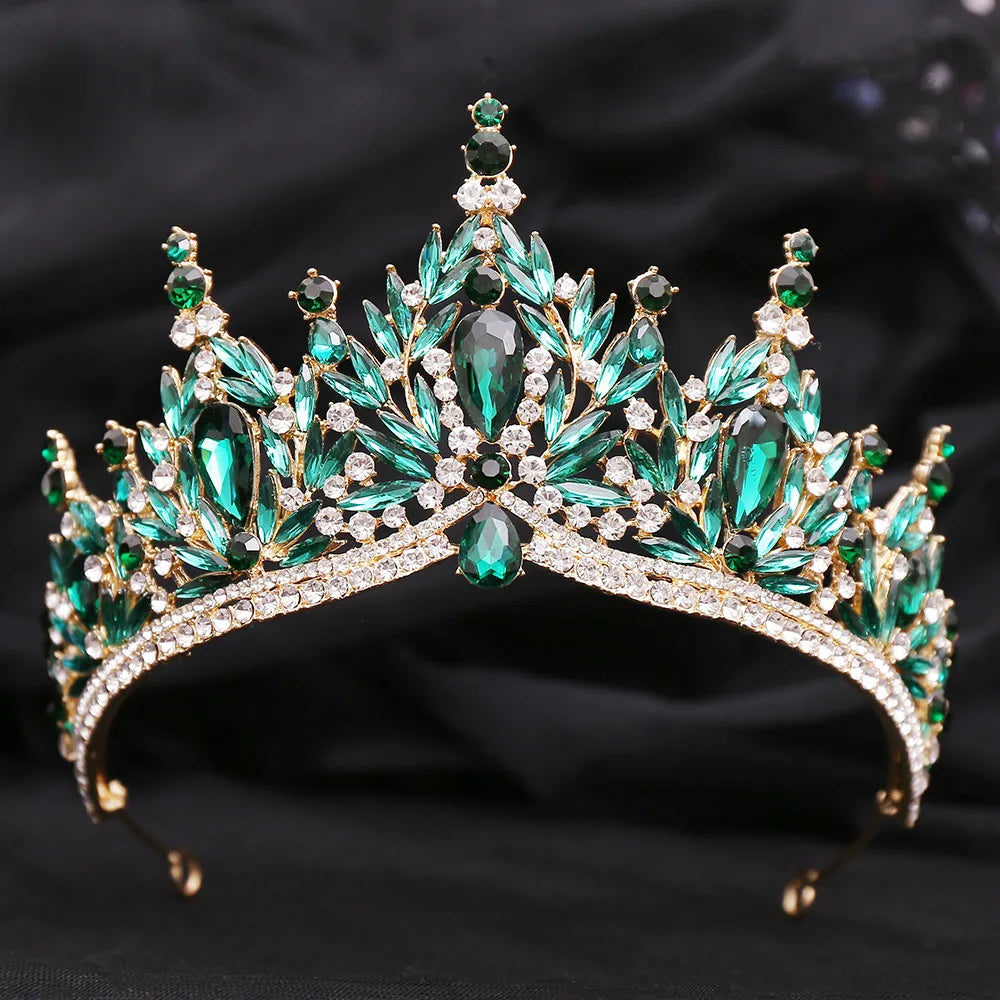 Baroque Crystal Water Drop Tiara Crown
