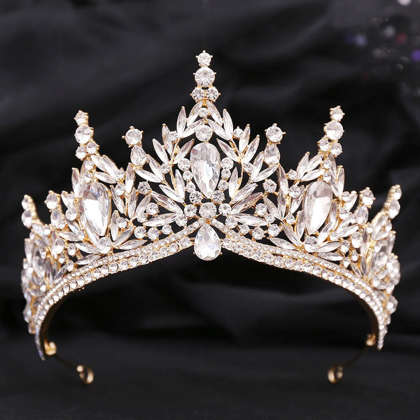 Baroque Crystal Water Drop Tiara Crown