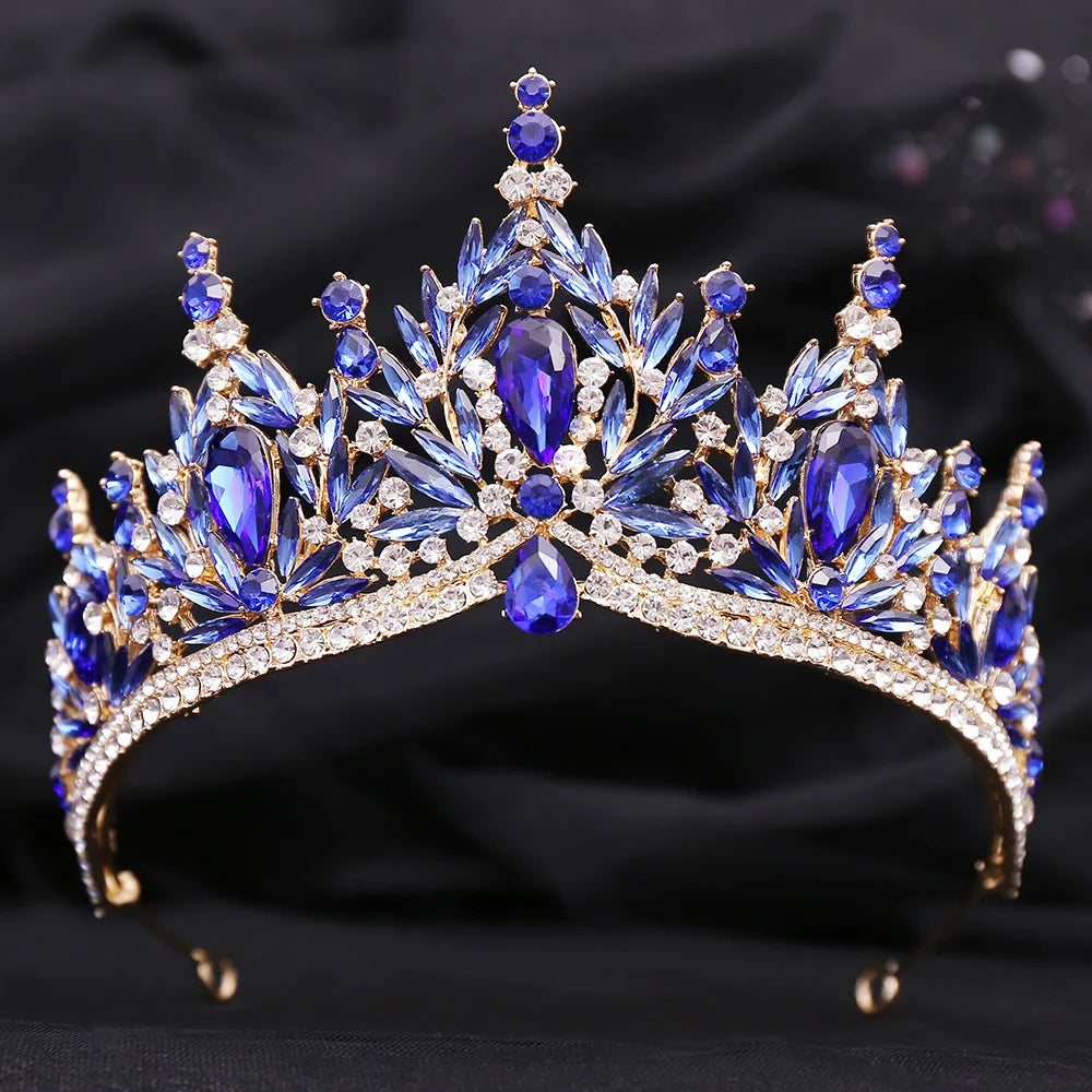 Baroque Crystal Water Drop Tiara Crown
