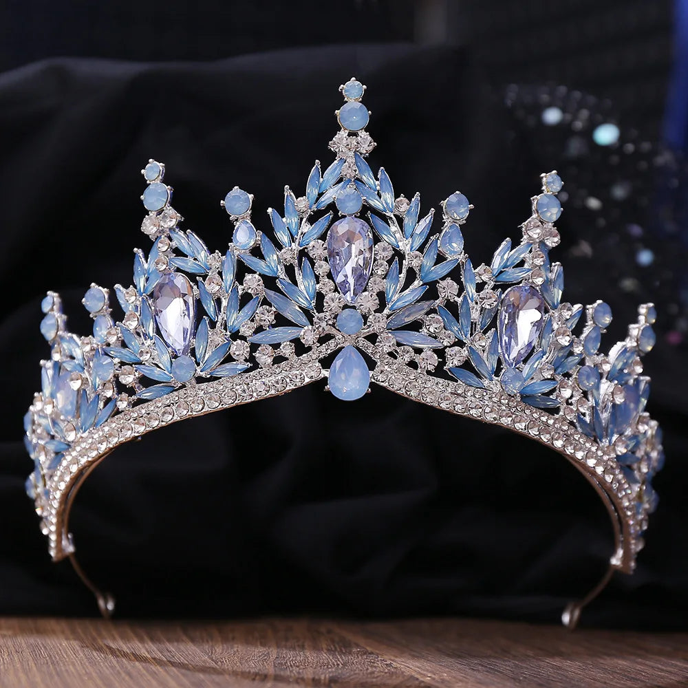Baroque Crystal Water Drop Tiara Crown
